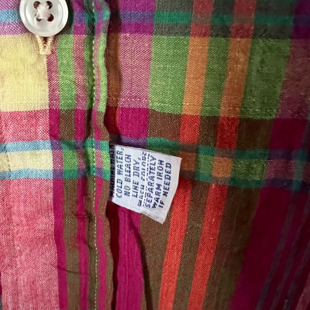Ralph Lauren Pink Multi Plaid Button-Down Shirt - Picture 8 of 11